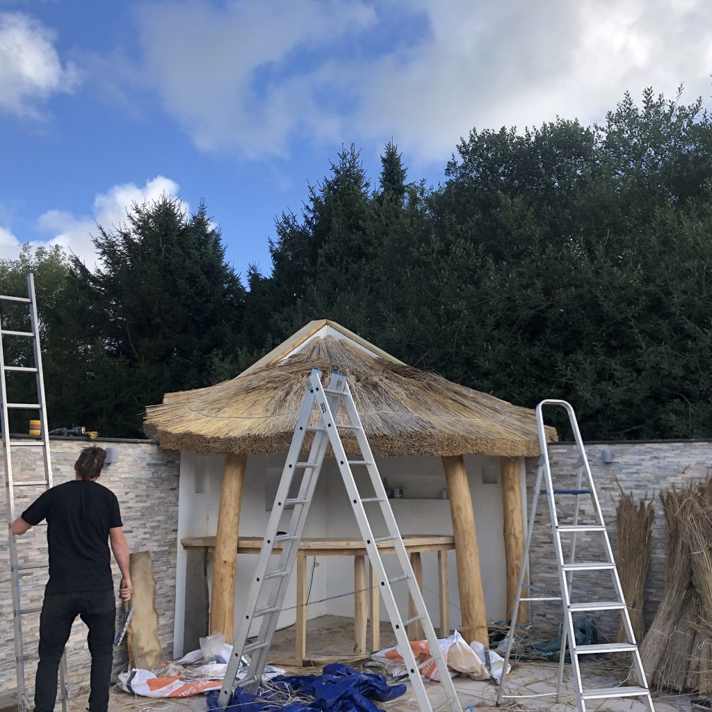 Maintaining a thatched porch roof