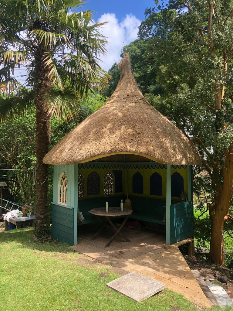 Thatched summer house roof