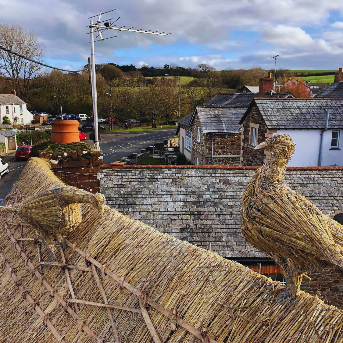 THATCHED RIDGE ROOF CORNWALL